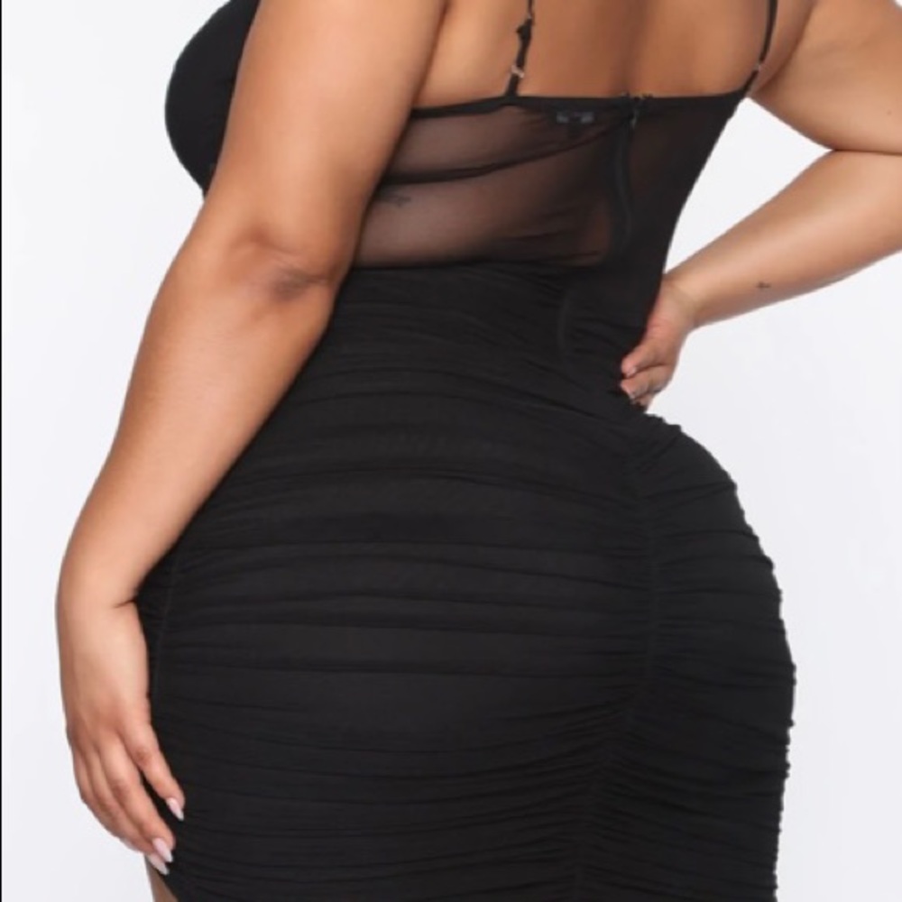 Rutched mini dress